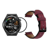 Manilla Cuero+ Vidrio Para Smartwatch Huawei Watch Gt Runner