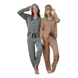 Pijama Mujer Invierno Abotonado Camisa Bianca Secreta 24518