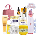 Crema Colágeno Maquina Exfoliante Hidrata Cintillo Bolso Set