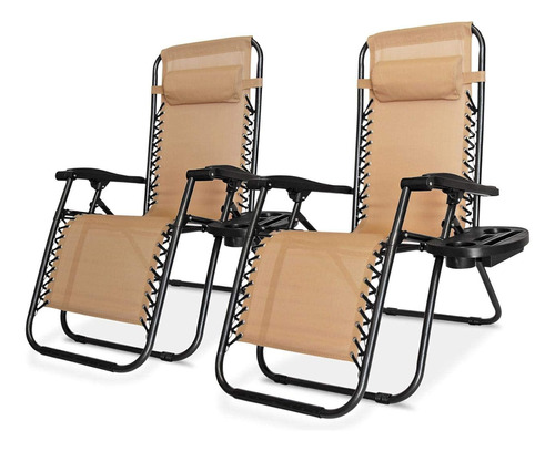 Jardimanía  Set De 2 Camastros Silla Plegable  Tecnología 