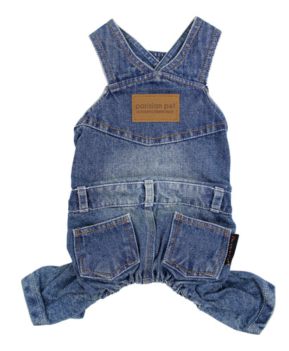 Parisian Pet Ropa De Perro Ropa De Gato Trajes Denim Overall