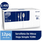 Servilleta De Mesa Tork Acolchada 33x33cm 12 Paq X 200un