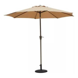 Parasol Sombrilla En Aluminio Con Base De 24 Lbs En Concreto