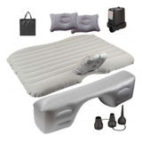 Colchon Inflable Auto Cama + Compresor + 2 Almohadas Camping