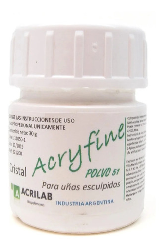 Acrilico Acryfine 30 Gs Polimeros Monomero Construccion Uñas
