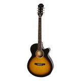 Guitarra Elec/acustica EpiPhone Ee4evsch1e Vintage Sunburst Color Marron Y Negro Material Del Diapasón Palisandro Orientación De La Mano Diestro