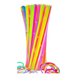 100 Pulsera Fluor Fiesta Neon Tiktok Brillan Oscuridad