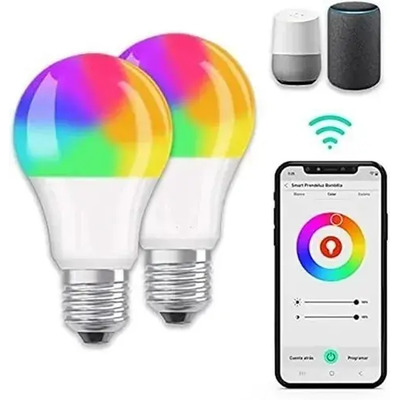 2 Focos Led Inteligentes Wifi Bombilla Con Alexa Google Home | MercadoLibre