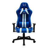 Cadeira Gamer Multi Warrior Sense Viper 130kg Couro Pu Azul