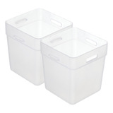 2x Caja Organizadora Para Refrigerador, Caja De Blanco