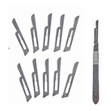 Kit Bisturi 10 Lâminas N 15 + Cabo Cirúrgico Surgical Blades