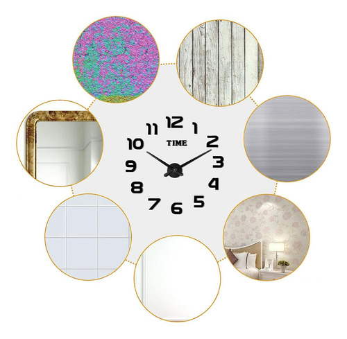 Reloj De Pared Grande Decoracion Pared Eloj Decorativo 3d