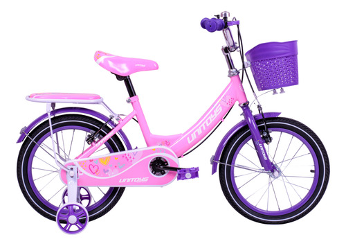 Bicicleta Infantil Aro 16 Love Rosa 2660 Unitoys