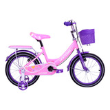 Bicicleta Infantil Aro 16 Love Rosa 2660 Unitoys