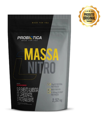 Hipercalorico Massa Nitro 2,52 Kg Morango - Probiotica