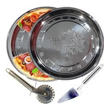 Set Molde Pizzero Acero 29cm Pizzera + Rueda + Pala Ac