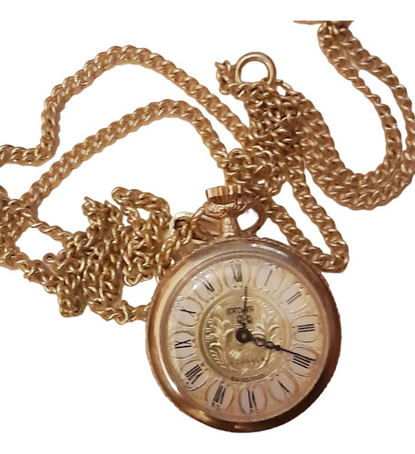 Reloj De Bolsillo Salvin Cuerda Manual De Mujer Dorado 25 Mm