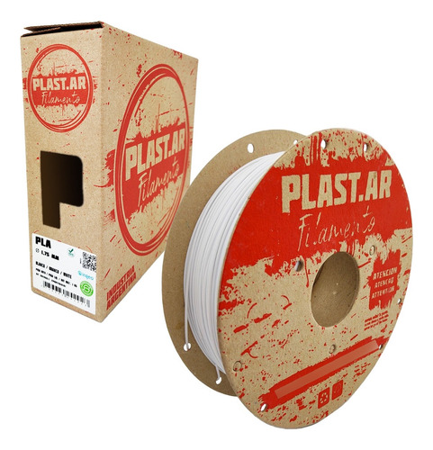 Filamento Impresora 3d Plast Ar Pla 1kg Blanco