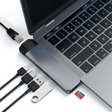 Hub Adaptador Satechi Usb-c /usb 3.0/ Red/ Hdmi 4k/ Mic Sd