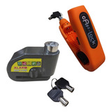 Candado Moto Alarma Freno De Disco + Candado Manillar Seguro