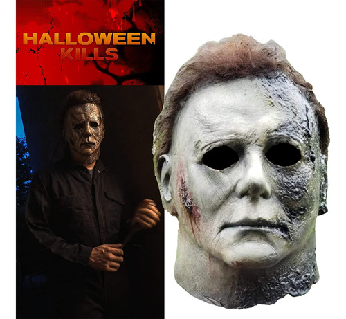 Máscara De Cabeza Completa Con Peluca De Micheal Myers