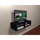 Rack Para Tv Dvd Blue Ray Cd Game Mdf 15mm Preto