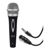 Microfono Alambrico Irt Unidireccional Karaoke / Tecnocenter Color Negro