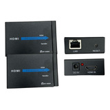 Extensor Hdmi 60 Metros Extender Hdmi Bivolt Preto