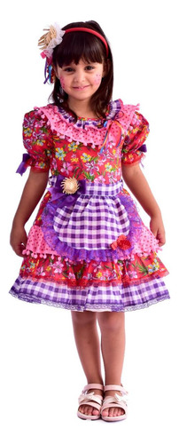 Vestido Caipira Festa Junina Infantil Papilloo