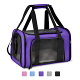 Maleta Transportadora Para Perros Y Gatos Color Morado