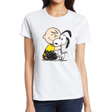 Camisetas Mujer Blusa Dama  Snoopy Con Amigo Humano