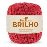 Barbante Colorido Euroroma 6 Brilho Ouro 400g Tricô Crochê Cor 1000 - Vermelho