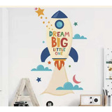 Cohete Decorativo Infantil En Vinil Adhesivo