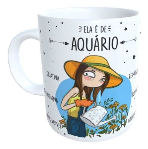 Caneca Signos Com As Qualidades De Cada Um E Com Seu Nome