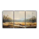 150x75cm Set 3 Canvas Alta Calidad Obra Maestra Oil And Cold