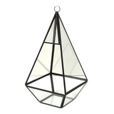 Terrario Vidrio Piramide Negro Medidas 12 X 25cm