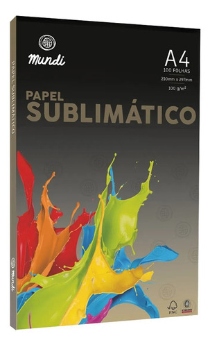 Papel Sublimático Globinho Mundi A4 100fls Para Sublimação