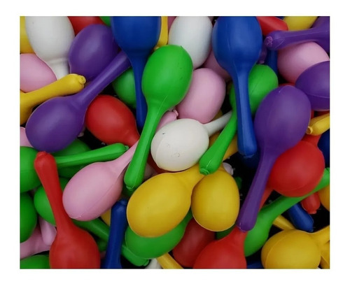 Combo Maraca Plastica Multicolor Carioca X 50 Unidades