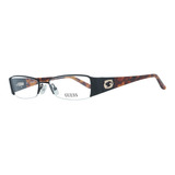 Lente Óptico Guess Gu2210 Semi Al Aire Black Tortoise Brown 