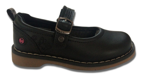 Zapato Escolar Cuero Niña Bubble Gummers, 245-6002 Negro