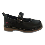 Zapato Escolar Cuero Niña Bubble Gummers, 245-6002 Negro