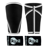 Kit Joelheira Neoprene 7mm E Munhequeira Anti Suor Preta