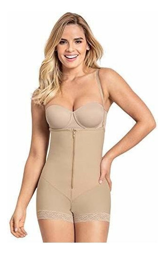 Leonisa Tummy Control Strapless Open Bust Shapewear Mid-thi