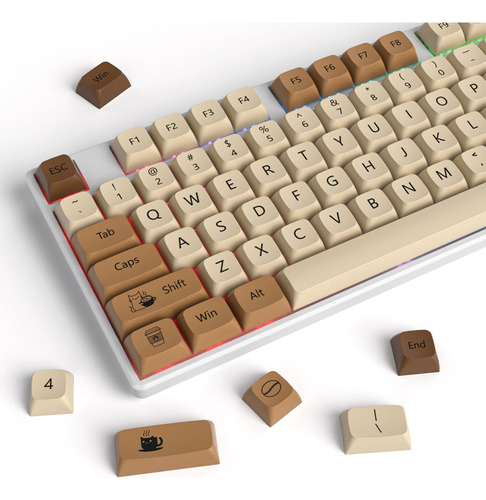 Owpkeenthy Teclas Xda Retro Xda, Pbt 138 Teclas Marron Juego