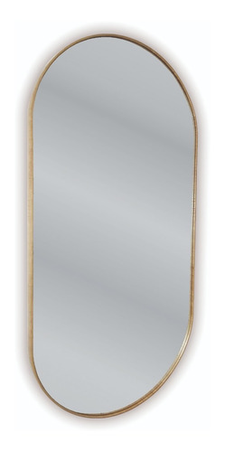 Espelho Oval Corpo Inteiro Com Moldura Madeira 100x50 Hall