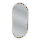 Espelho Oval Corpo Inteiro Com Moldura Madeira 100x50 Hall