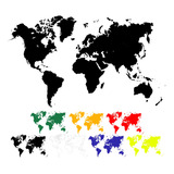 Decorativo Sticker Mapa Continente Mundo 90x50cms Adhesivo 