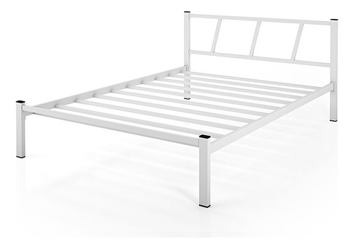 Cama De Ferro Helena Para Dormitório Branca Luxo