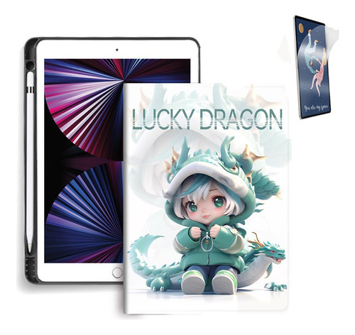 Para Xiaomi Redmi Cartoon Dragon Tablet Case-e