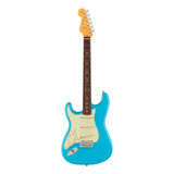 Guitarra Eléctrica Para Zurdo Fender American Professional Ii Stratocaster De Aliso Miami Blue Brillante Con Diapasón De Palo De Rosa